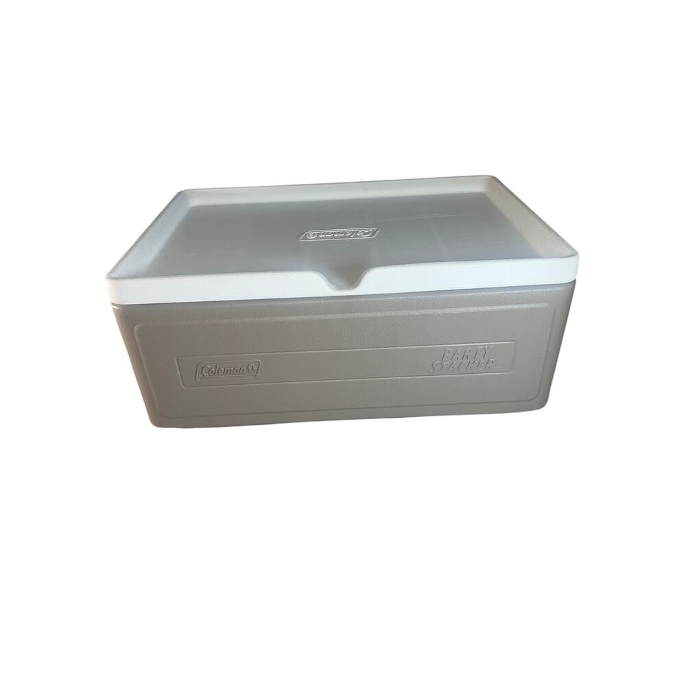 Coleman 6225 Party Stacker Cooler Ice Chest Box 24 Can USA Stackable GRAY